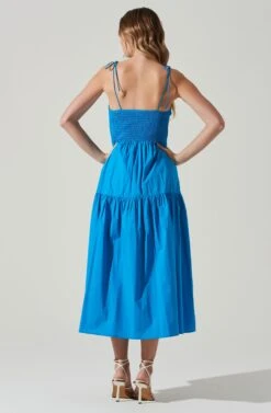 Tiered Smocked Midi Dress -Sundress Haven ADR101693 IBIZABLUE 6
