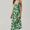 Satin Corset Floral Maxi Dress