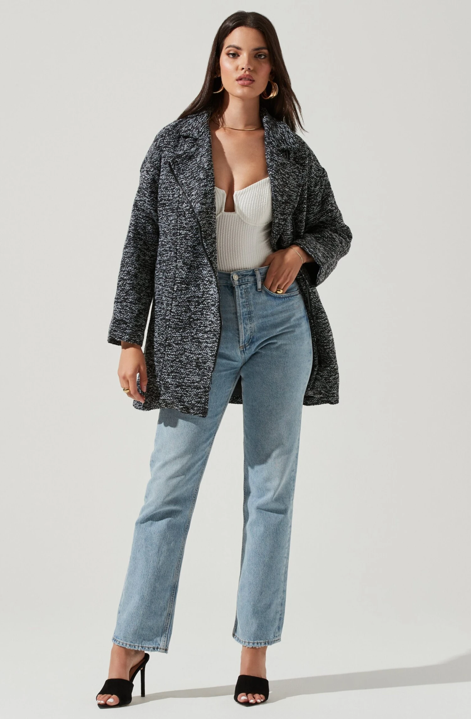 Oversized Marled Coat 3 Oversized Marled Coat - Image 3