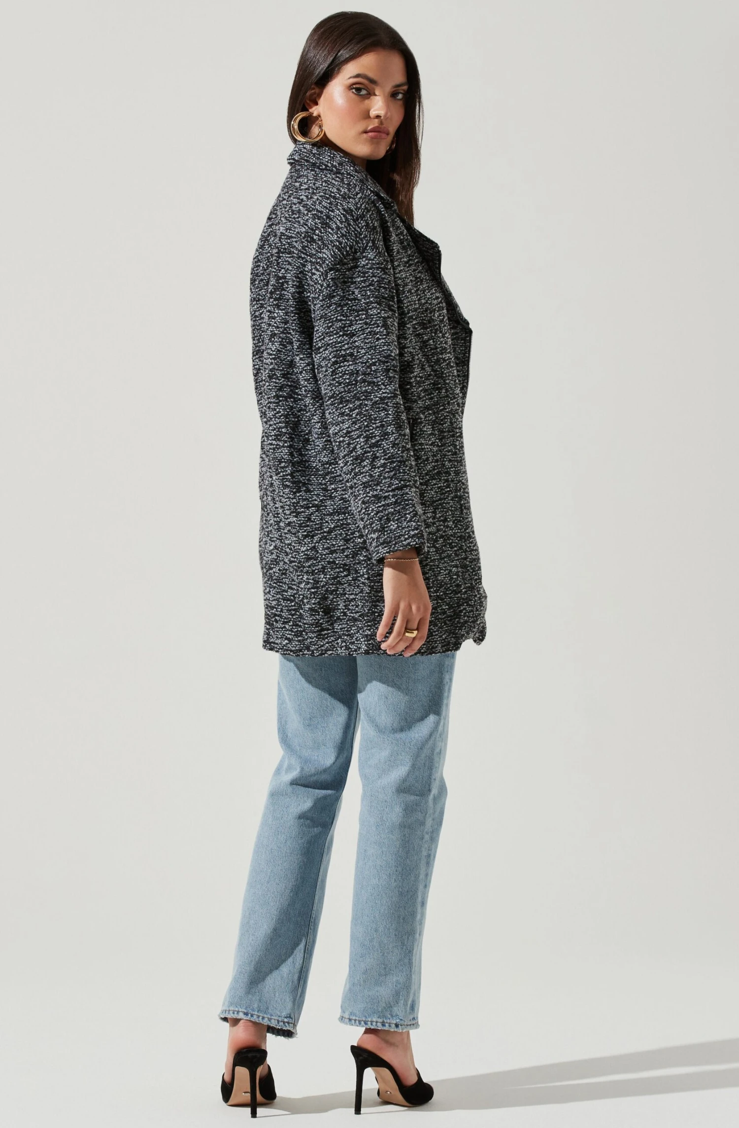 Oversized Marled Coat 4 Oversized Marled Coat - Image 4