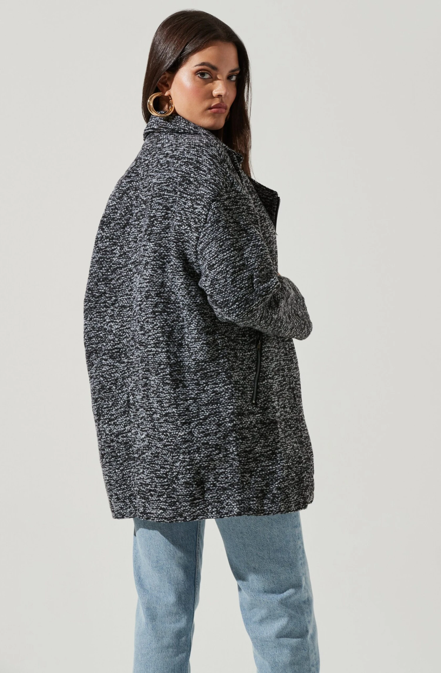 Oversized Marled Coat 2 Oversized Marled Coat - Image 2