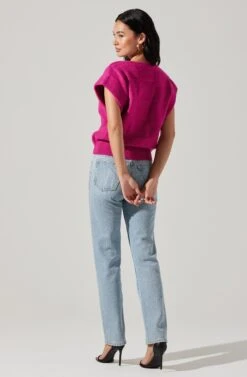 Checkered Sweater Vest -Sundress Haven ALT16416 CI FUCHSIA 5