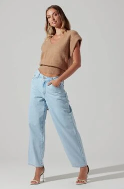 Checkered Sweater Vest -Sundress Haven ALT16416 CI TAUPE 2