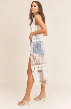 Sun Chaser Crochet Cover Up 10 Sun Chaser Crochet Cover Up -Sundress Haven AMB NF00002121 BEIGE 3