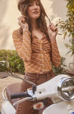 Lamora Mesh Button Down Top -Sundress Haven ASTR FALL22 PT2 0133