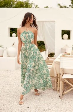 Sivana Halter Neck Floral Maxi Dress -Sundress Haven ASTR 06072023 SUMMERTRAVELII 4538