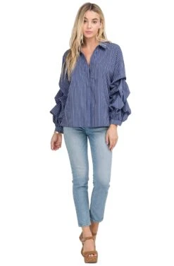 Sundress Haven -Sundress Haven AT13197 BLUE STRIPE 01