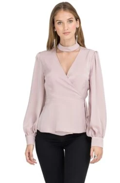 Choker Detail Wrap Top