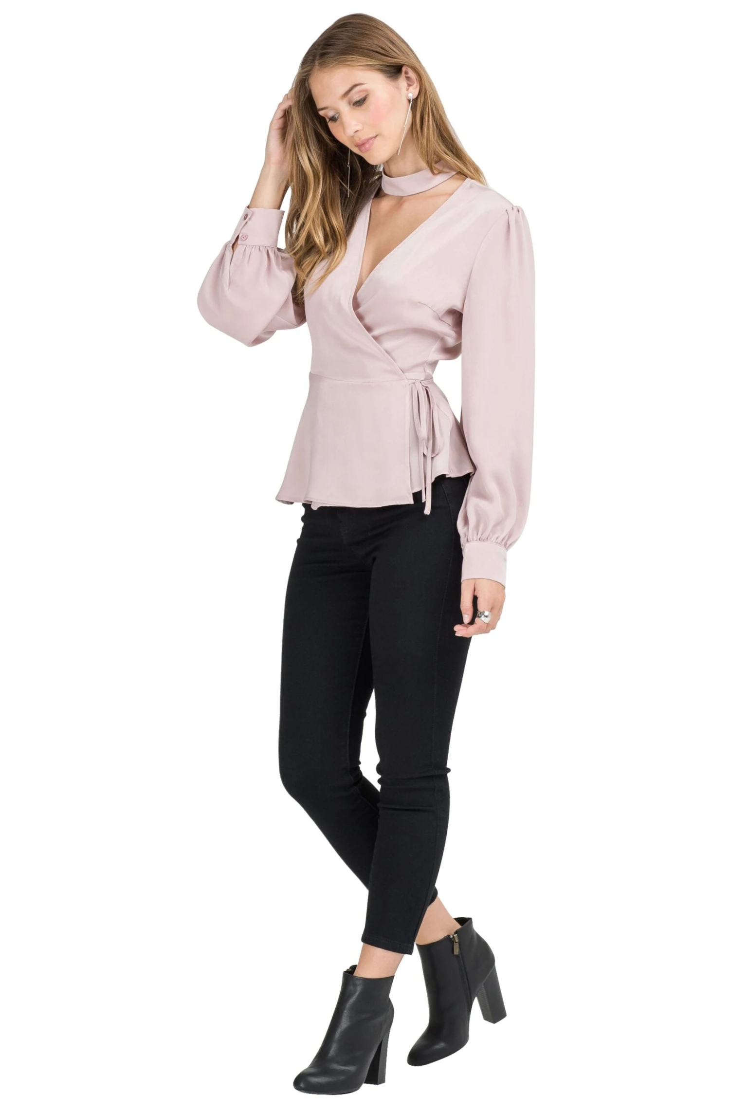 Choker Detail Wrap Top 3 Choker Detail Wrap Top - Image 3