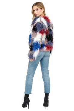 Shaggy Faux Fur Jacket 9 Shaggy Faux Fur Jacket -Sundress Haven AT15222 BLUE MULTI COLOR 03