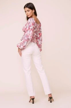 Long Sleeve Square Neck Floral Smocked Top 16 Long Sleeve Square Neck Floral Smocked Top -Sundress Haven AT15425 003 MULTIFLORAL 5