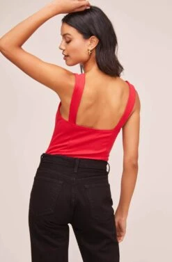 Bardot Bodysuit -Sundress Haven AT15562 RED 5