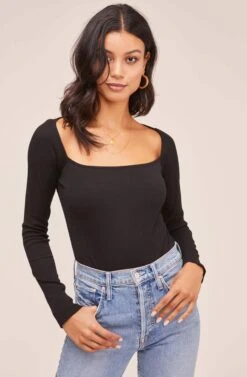 Raegan Bodysuit -Sundress Haven AT15694 BLACK 2