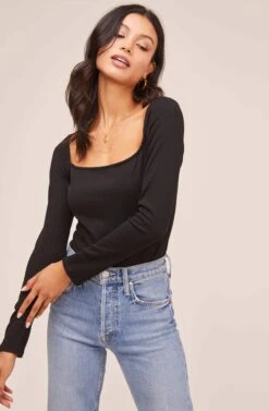 Raegan Bodysuit -Sundress Haven AT15694 BLACK 3