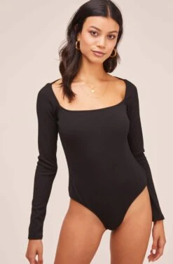 Raegan Bodysuit -Sundress Haven AT15694 BLACK 4