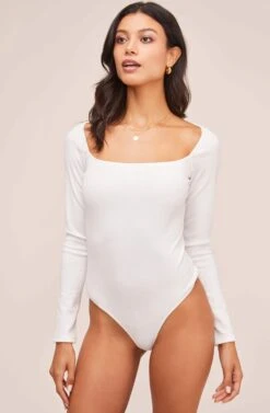 Raegan Bodysuit -Sundress Haven AT15694 WHITE 3