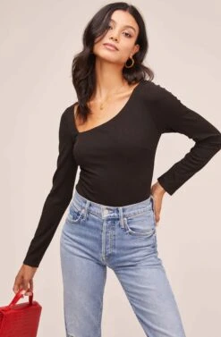 Esme Asymmetrical Neck Bodysuit