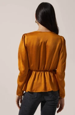 Wrap Front Top -Sundress Haven AT15801 003 MUSTARD 4