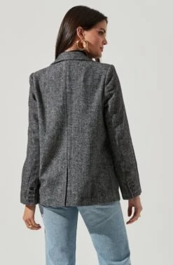 One Button Blazer 11 One Button Blazer -Sundress Haven AT16133 BLACK 4