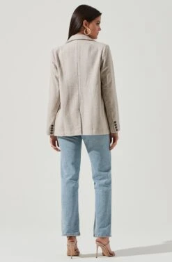 One Button Blazer 13 One Button Blazer -Sundress Haven AT16133 TAUPE 3