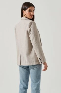 One Button Blazer 15 One Button Blazer -Sundress Haven AT16133 TAUPE 4