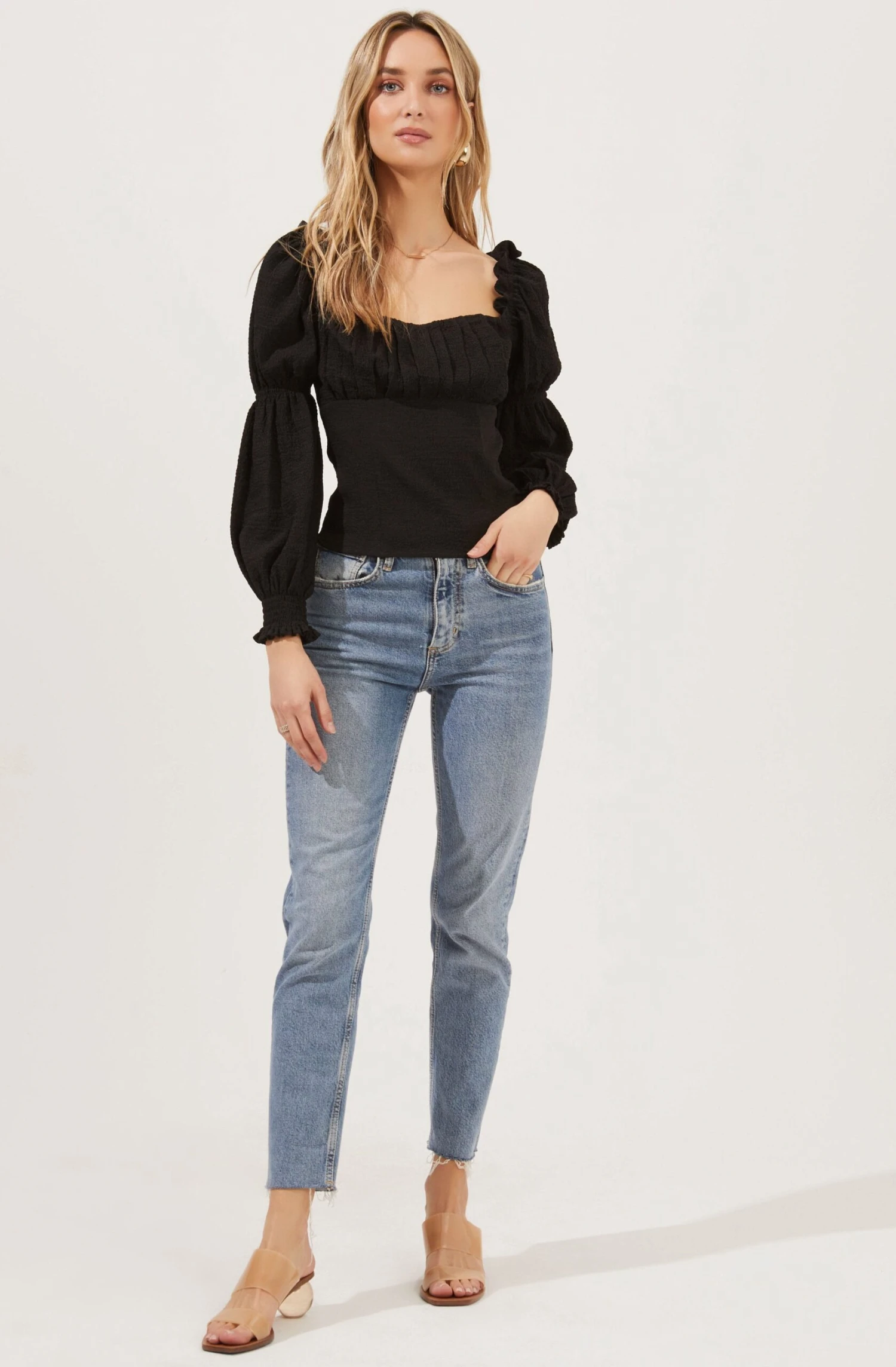 Long Sleeve Ruched Bust Top 18 Long Sleeve Ruched Bust Top - Image 18