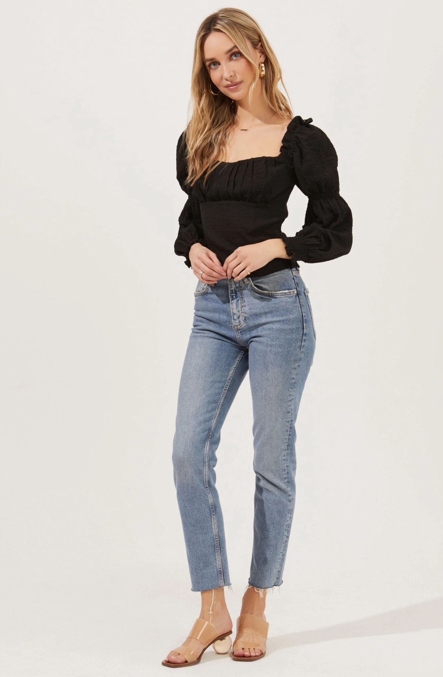 Long Sleeve Ruched Bust Top 15 Long Sleeve Ruched Bust Top - Image 15