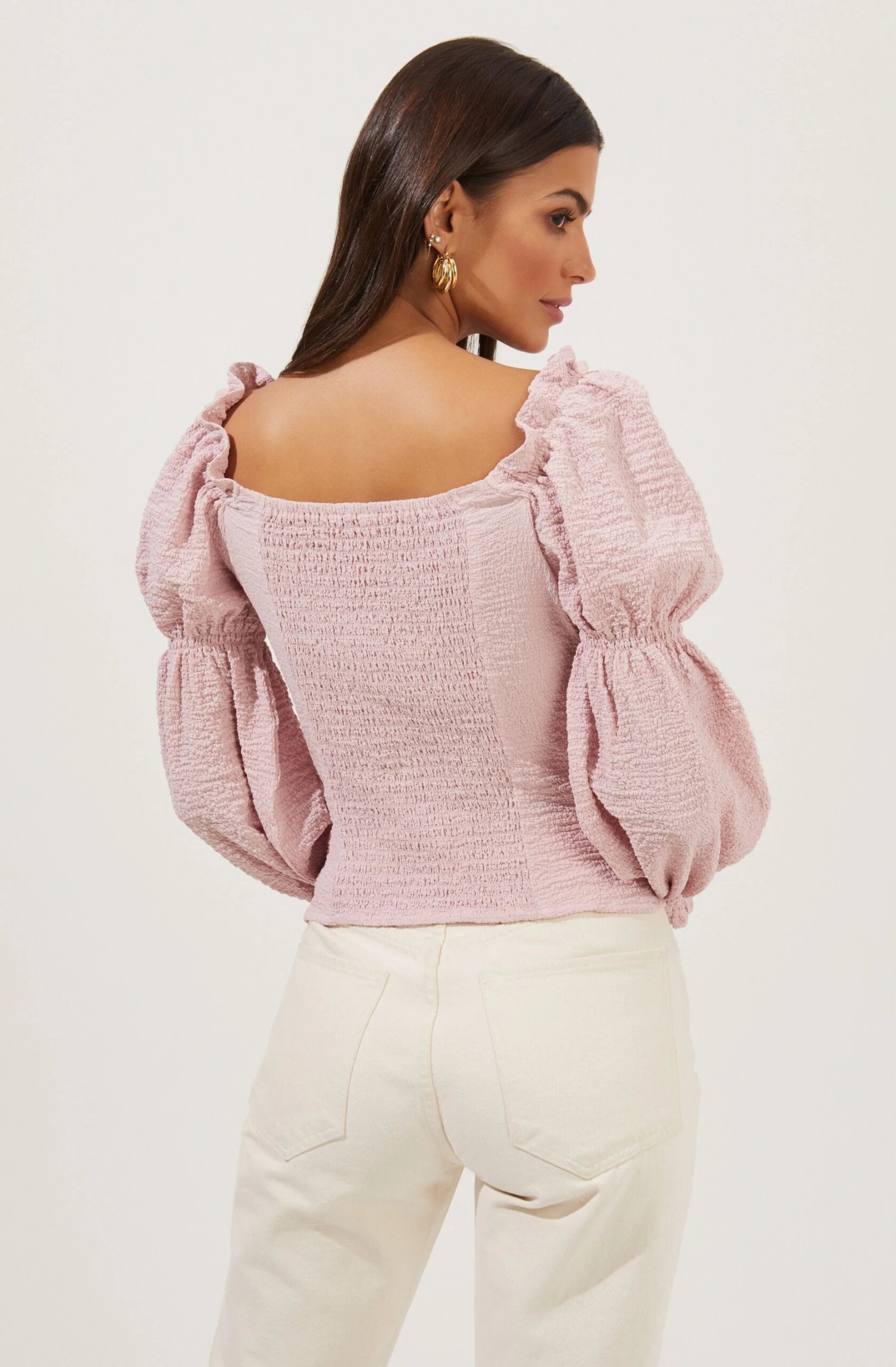 Long Sleeve Ruched Bust Top 13 Long Sleeve Ruched Bust Top - Image 13