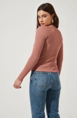 Cut Out Square-Neck Top -Sundress Haven AT16556 DARKBLUSH 6