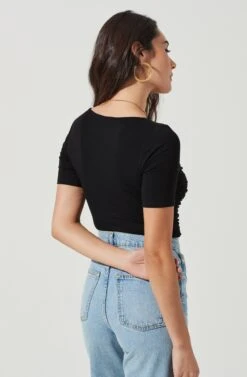 Hook & Eye Bodysuit -Sundress Haven AT16960 BLACK 4