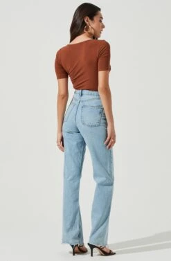 Hook & Eye Bodysuit -Sundress Haven AT16960 BROWN 3