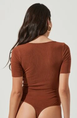 Hook & Eye Bodysuit -Sundress Haven AT16960 BROWN 5