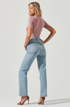 Hook & Eye Bodysuit -Sundress Haven AT16960 PINK 3