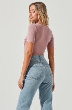 Hook & Eye Bodysuit -Sundress Haven AT16960 PINK 4