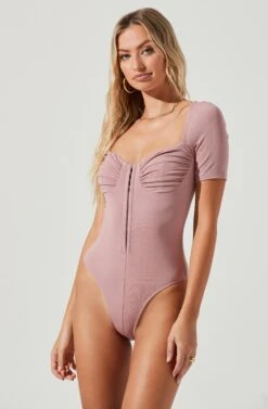 Hook & Eye Bodysuit -Sundress Haven AT16960 PINK 5