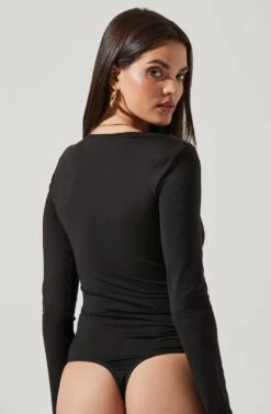 Ventura Sweetheart Cutout Bodysuit -Sundress Haven AT17004 BLACK 6