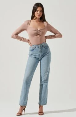 Ventura Sweetheart Cutout Bodysuit -Sundress Haven AT17004 PINKNUDE 1