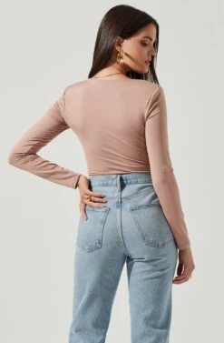 Ventura Sweetheart Cutout Bodysuit -Sundress Haven AT17004 PINKNUDE 4