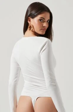 Ventura Sweetheart Cutout Bodysuit -Sundress Haven AT17004 WHITE 6