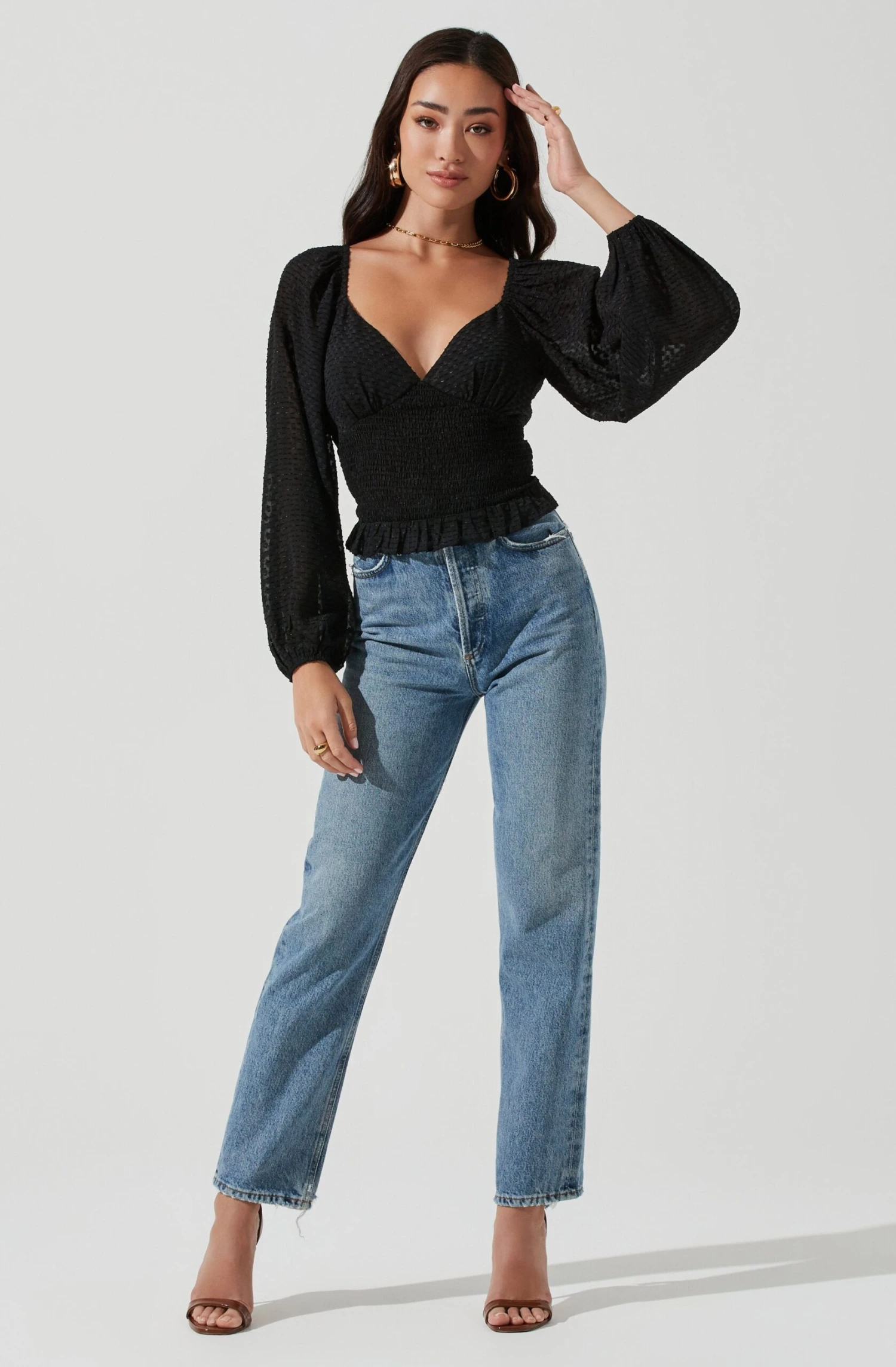 Long Sleeve Smocked Top 4 Long Sleeve Smocked Top - Image 4