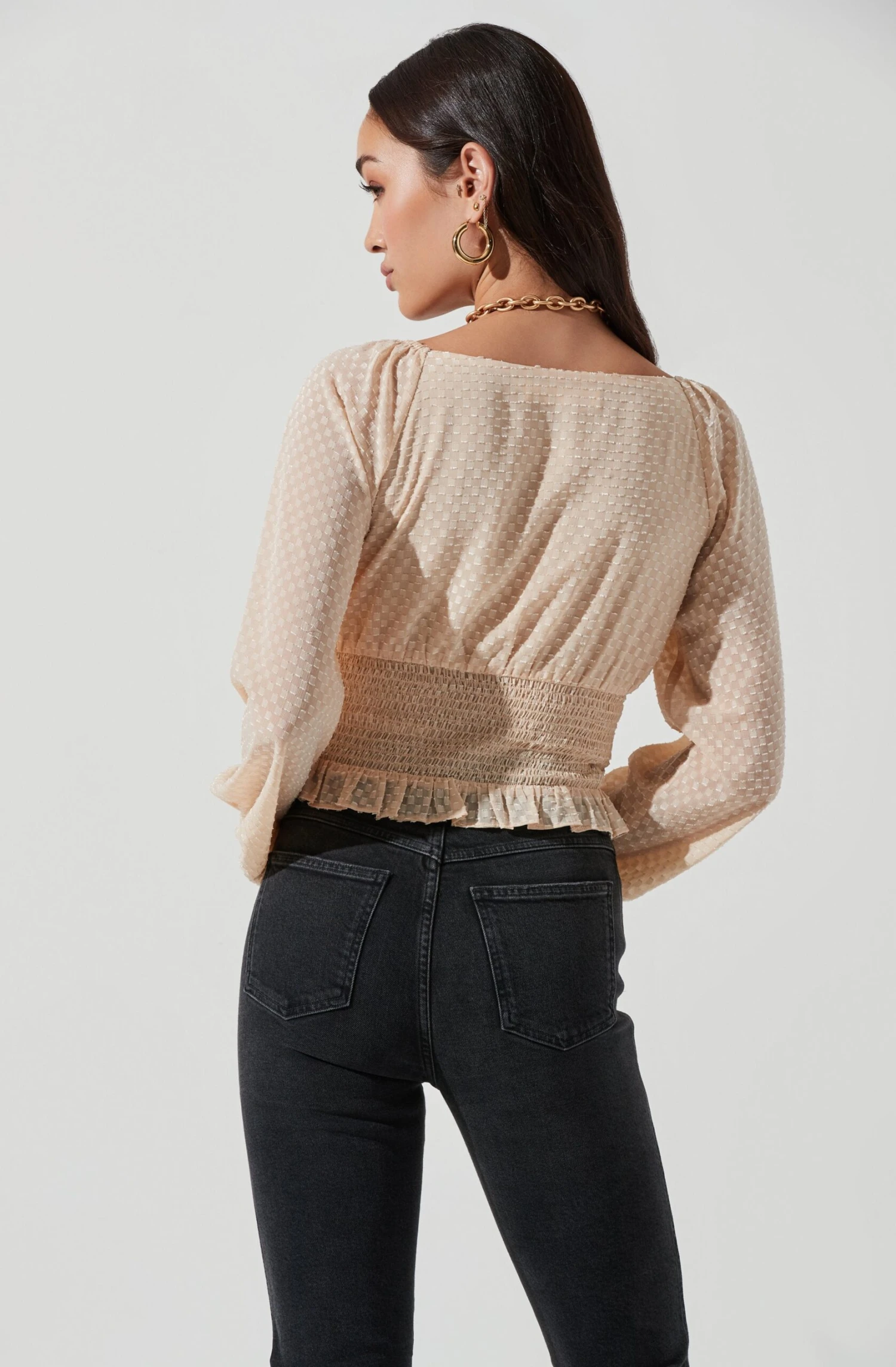 Long Sleeve Smocked Top 10 Long Sleeve Smocked Top - Image 10