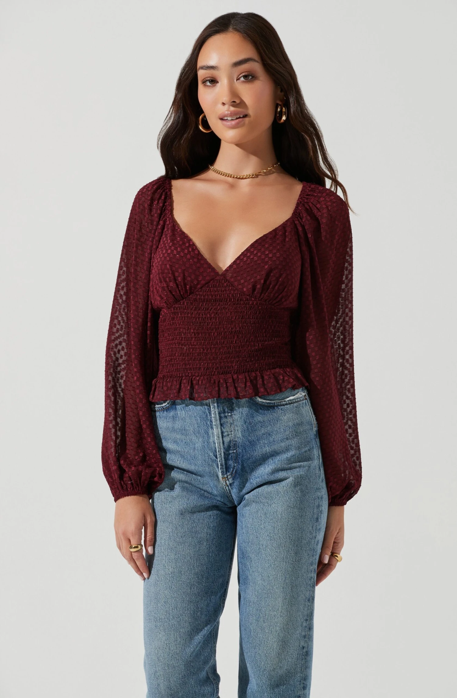 Long Sleeve Smocked Top 13 Long Sleeve Smocked Top - Image 13