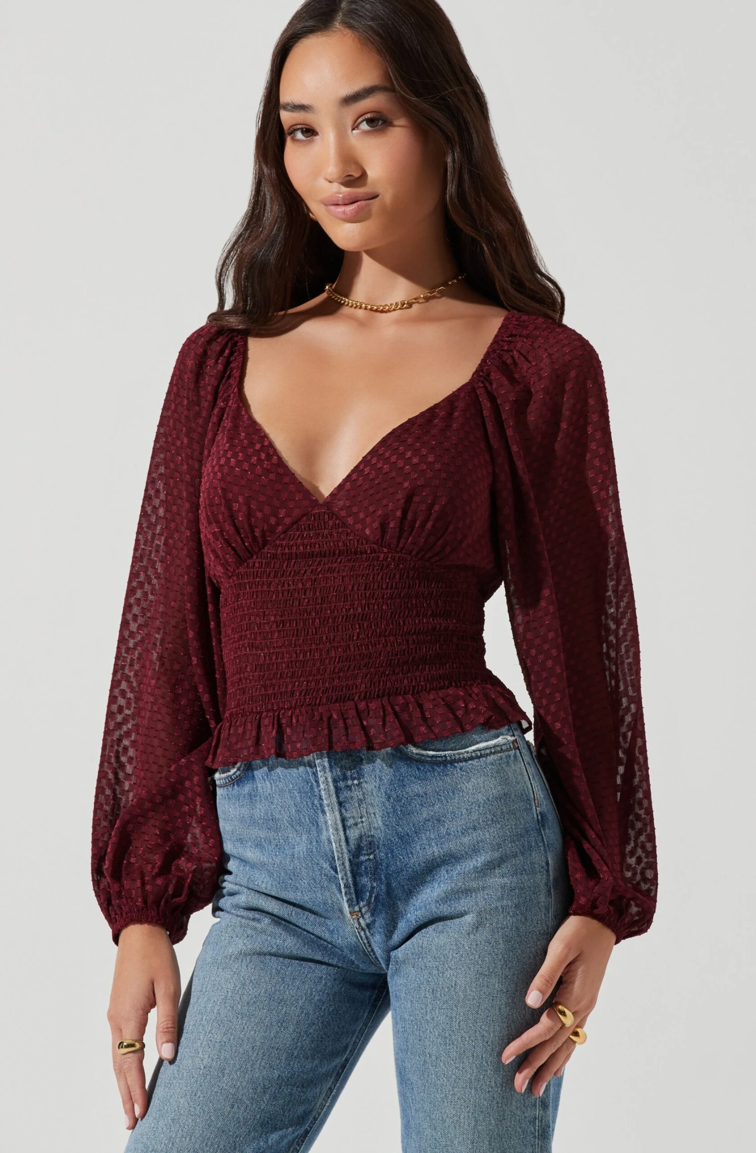 Long Sleeve Smocked Top 17 Long Sleeve Smocked Top - Image 17