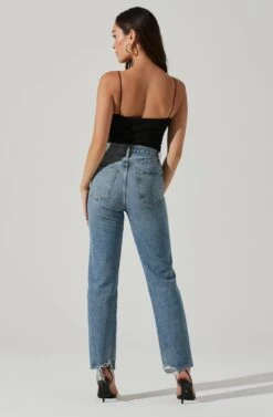 Cut Out Sweetheart Bodysuit -Sundress Haven AT17139 BLACK 0440