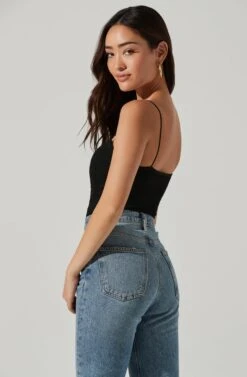 Cut Out Sweetheart Bodysuit -Sundress Haven AT17139 BLACK 0445