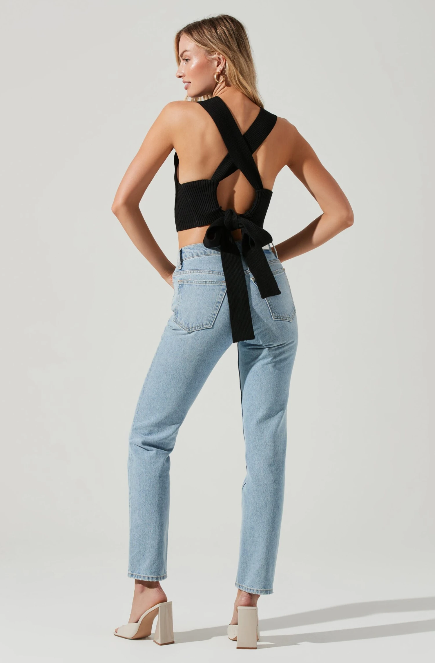 Tie Back Sweater Tank Top 4 Tie Back Sweater Tank Top - Image 4