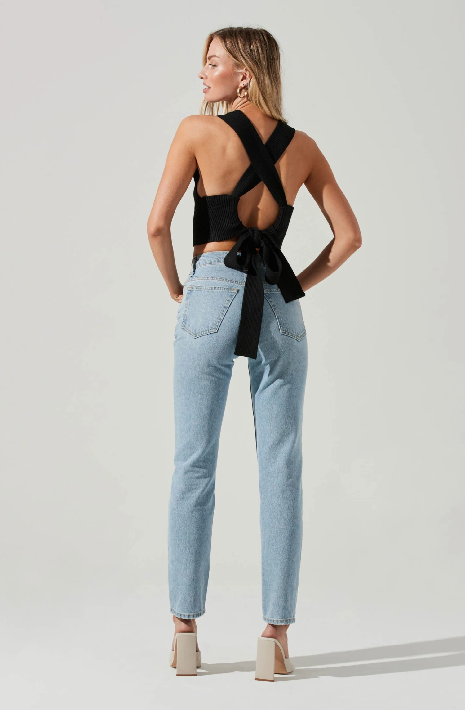 Tie Back Sweater Tank Top 5 Tie Back Sweater Tank Top - Image 5