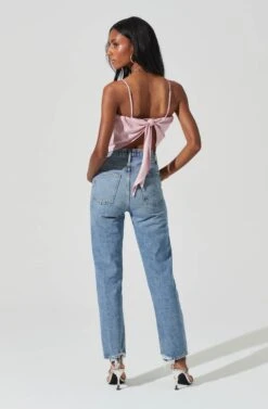 Tie Back Square Neck Cami -Sundress Haven AT17242 LILAC 6