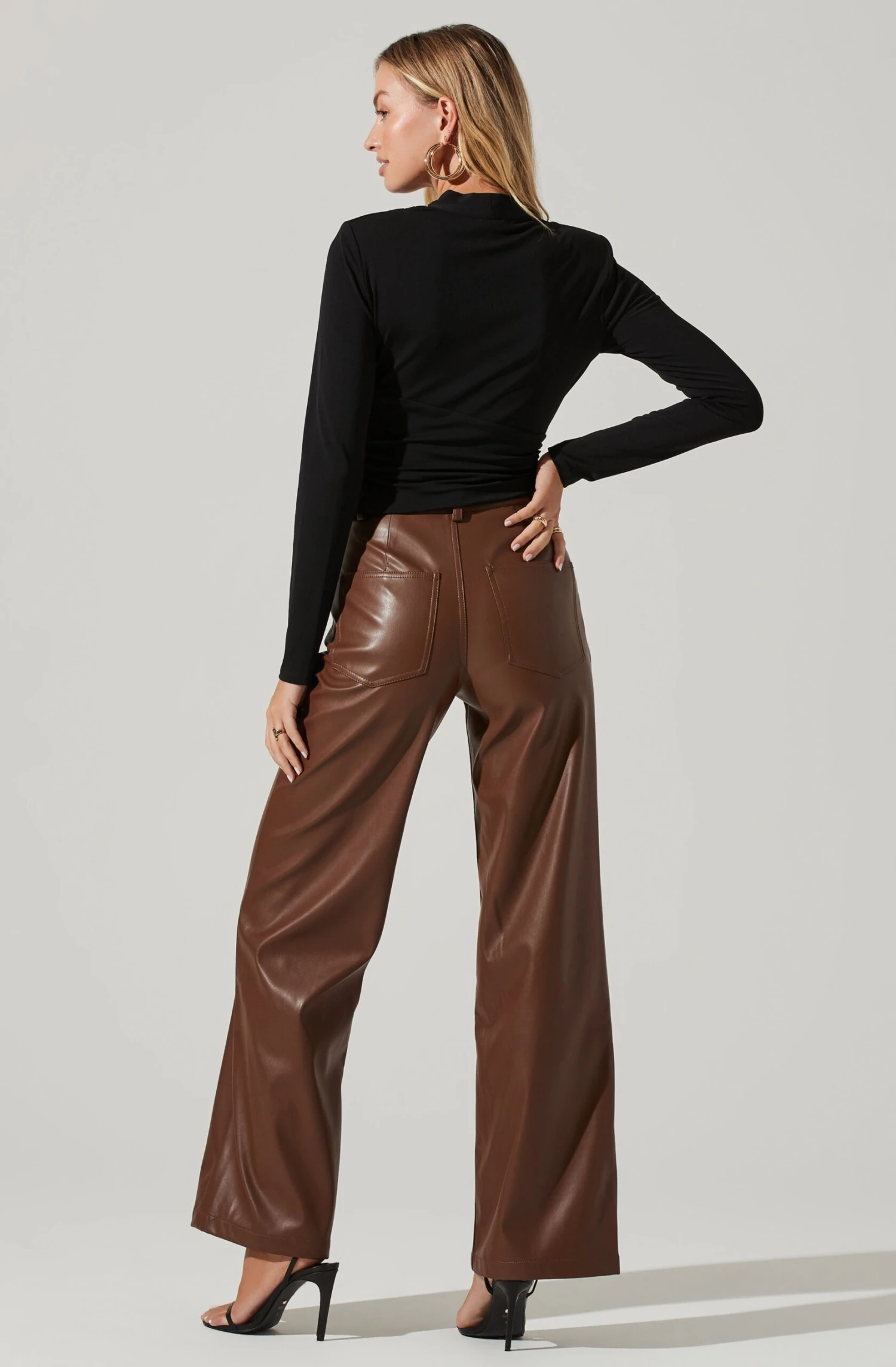 Shawl Collar Wrapped Long Sleeve Top 4 Shawl Collar Wrapped Long Sleeve Top - Image 4