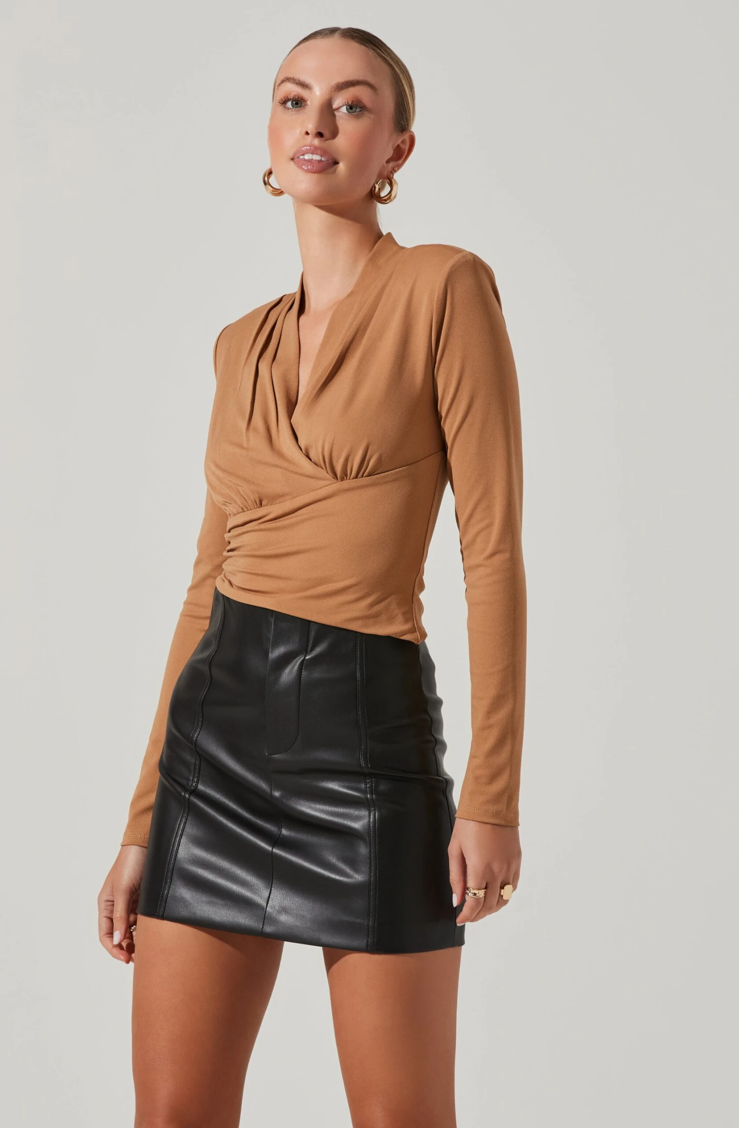 Shawl Collar Wrapped Long Sleeve Top 14 Shawl Collar Wrapped Long Sleeve Top - Image 14